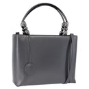 Christian Dior Maris Pearl Hand Bag Patent 2way Gray Silver Auth ep15303V-1