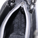 Christian Dior Maris Pearl Hand Bag Patent 2way Gray Silver Auth ep15303V-24
