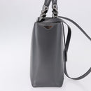 Christian Dior Maris Pearl Hand Bag Patent 2way Gray Silver Auth ep15303V-4