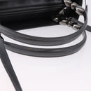 Christian Dior Maris Pearl Hand Bag Patent 2way Gray Silver Auth ep15303V-7