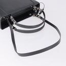Christian Dior Maris Pearl Hand Bag Patent 2way Gray Silver Auth ep15303V-8