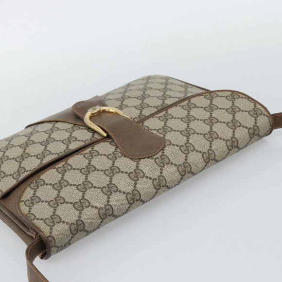 GUCCI GG Supreme Shoulder Bag PVC Leather Beige Gold 904 23 025 Auth ep15305