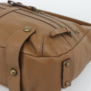 BURBERRY Shoulder Bag Leather Brown Gold Tone Auth ep15306A-10