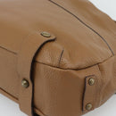 BURBERRY Shoulder Bag Leather Brown Gold Tone Auth ep15306A-12