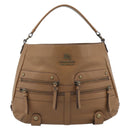BURBERRY Shoulder Bag Leather Brown Gold Tone Auth ep15306A-2