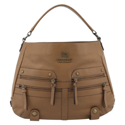 BURBERRY Shoulder Bag Leather Brown Gold Tone Auth ep15306A - 0