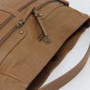 BURBERRY Shoulder Bag Leather Brown Gold Tone Auth ep15306A-6