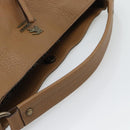 BURBERRY Shoulder Bag Leather Brown Gold Tone Auth ep15306A-7