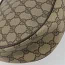 GUCCI GG Supreme Shoulder Bag PVC Leather Beige Gold Tone 10 02 056 Auth ep15307-17