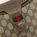 GUCCI GG Supreme Shoulder Bag PVC Leather Beige Gold Tone 10 02 056 Auth ep15307-18