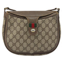GUCCI GG Supreme Shoulder Bag PVC Leather Beige Gold Tone 10 02 056 Auth ep15307-13