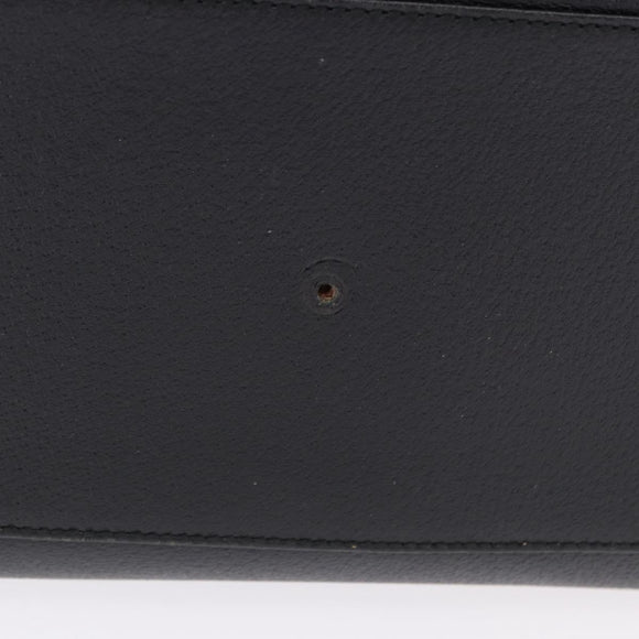 GUCCI Bamboo Hand Bag Leather Black Gold Tone 002 1186 0259 Auth ep15308