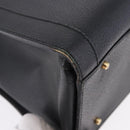 GUCCI Bamboo Hand Bag Leather Black Gold Tone 002 1186 0259 Auth ep15308-11