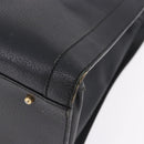 GUCCI Bamboo Hand Bag Leather Black Gold Tone 002 1186 0259 Auth ep15308-12