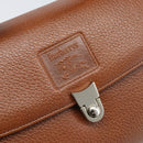 Burberrys Hand Bag Leather Brown Gold Tone Auth ep15309-10