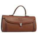 Burberrys Hand Bag Leather Brown Gold Tone Auth ep15309-1