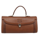 Burberrys Hand Bag Leather Brown Gold Tone Auth ep15309-13