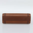 Burberrys Hand Bag Leather Brown Gold Tone Auth ep15309-5