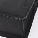 BURBERRY Business Bag Leather Black Silver Auth ep15311-15