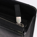 BURBERRY Business Bag Leather Black Silver Auth ep15311-11