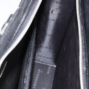 BURBERRY Business Bag Leather Black Silver Auth ep15311-19
