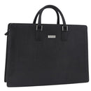 BURBERRY Business Bag Leather Black Silver Auth ep15311-1