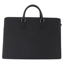 BURBERRY Business Bag Leather Black Silver Auth ep15311-2