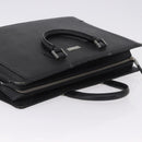 BURBERRY Business Bag Leather Black Silver Auth ep15311-6
