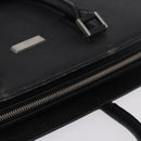 BURBERRY Business Bag Leather Black Silver Auth ep15311-7