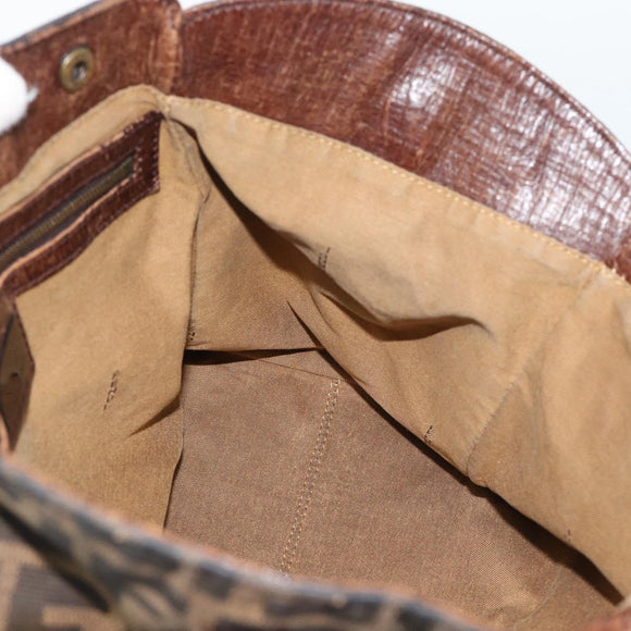 FENDI Zucca Canvas Hand Bag Brown 8BN157 Auth ep15313