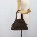 FENDI Zucca Canvas Hand Bag Brown 8BN157 Auth ep15313-22