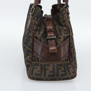 FENDI Zucca Canvas Hand Bag Brown 8BN157 Auth ep15313-4
