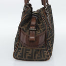 FENDI Zucca Canvas Hand Bag Brown 8BN157 Auth ep15313-5