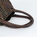 FENDI Zucca Canvas Hand Bag Brown 8BN157 Auth ep15313-7