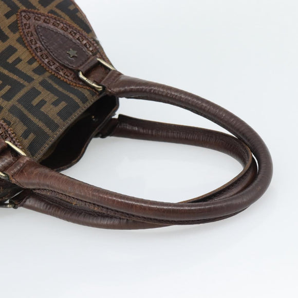 FENDI Zucca Canvas Hand Bag Brown 8BN157 Auth ep15313