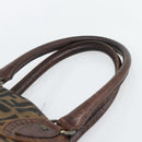FENDI Zucca Canvas Hand Bag Brown 8BN157 Auth ep15313-8