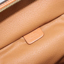 CELINE Macadam Vanity Cosmetic Pouch PVC Leather Brown Gold Tone Auth ep15314A-18