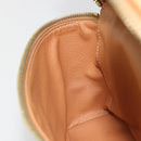 CELINE Macadam Vanity Cosmetic Pouch PVC Leather Brown Gold Tone Auth ep15314A-20