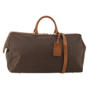 CELINE Macadam Boston Bag PVC Leather 2way Brown Gold Tone Auth ep15316-1