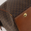 CELINE Macadam Boston Bag PVC Leather 2way Brown Gold Tone Auth ep15316-17