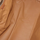 CELINE Macadam Boston Bag PVC Leather 2way Brown Gold Tone Auth ep15316-9