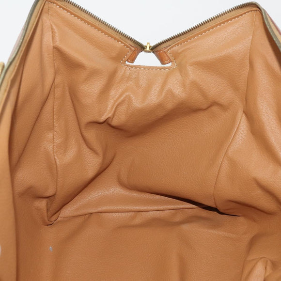 CELINE Macadam Boston Bag PVC Leather 2way Brown Gold Tone Auth ep15316