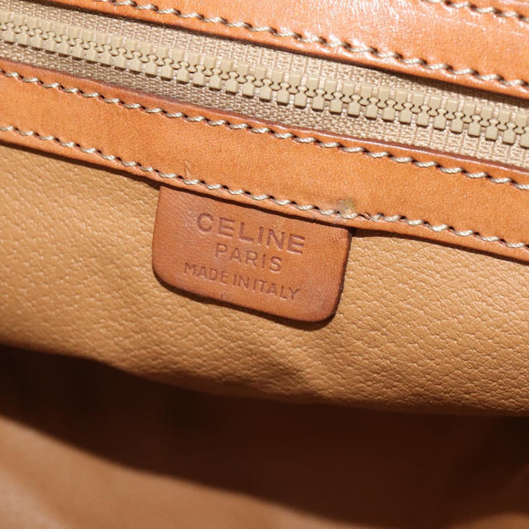 CELINE Macadam Boston Bag PVC Leather 2way Brown Gold Tone Auth ep15316