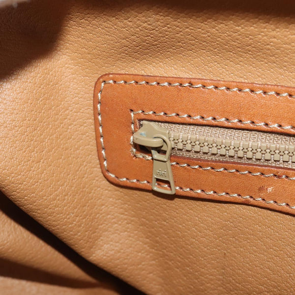 CELINE Macadam Boston Bag PVC Leather 2way Brown Gold Tone Auth ep15316