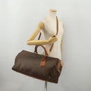 CELINE Macadam Boston Bag PVC Leather 2way Brown Gold Tone Auth ep15316-27