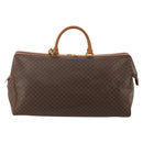 CELINE Macadam Boston Bag PVC Leather 2way Brown Gold Tone Auth ep15316-2