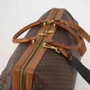CELINE Macadam Boston Bag PVC Leather 2way Brown Gold Tone Auth ep15316-6