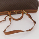 CELINE Macadam Boston Bag PVC Leather 2way Brown Gold Tone Auth ep15316-7