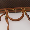 CELINE Macadam Boston Bag PVC Leather 2way Brown Gold Tone Auth ep15316-8