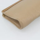 Christian Dior Clutch Bag Leather Beige Gold Tone Auth ep15317-11